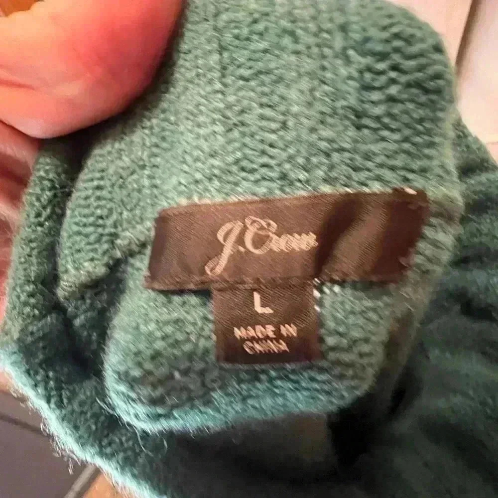 J Crew Wool Alpaca Blend Sweater Green Size Large - Picture 3 of 5